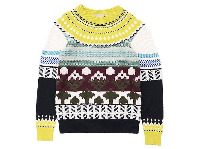 Pullover in cashmere e lana Burberry Multicolore