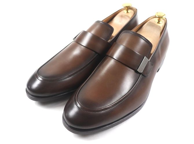 Autre Marque Mocassins en cuir patiné Refret de Berluti Marron