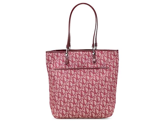 Dior Trotter Canvas Leather 2way Bag Brown Cloth  ref.2517942