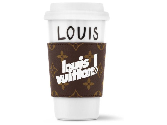 Louis Vuitton coffee cup Brown
