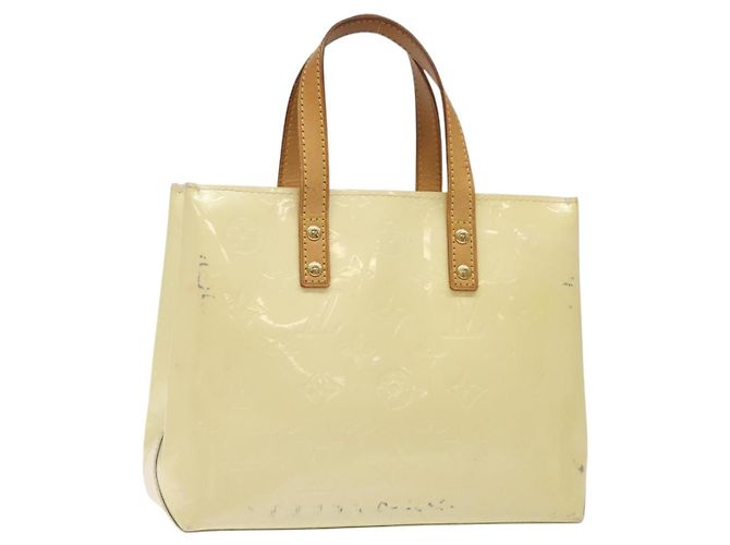 Borsa Reade Monogram Vernis PM di Louis Vuitton Beige