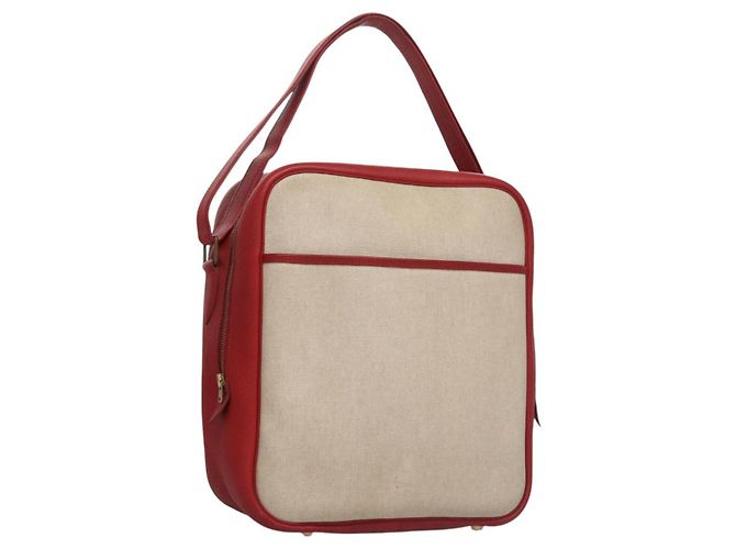 Hermès Hermes Victoria Messenger in Toile e Pelle Medium Beige