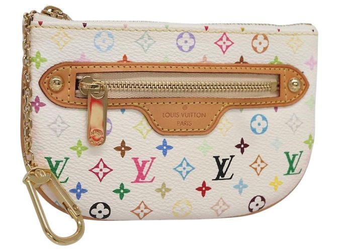 LOUIS VUITTON Monogramm Multicolor Pochette MM Tasche Weiß M60028 LV Auth 134908V