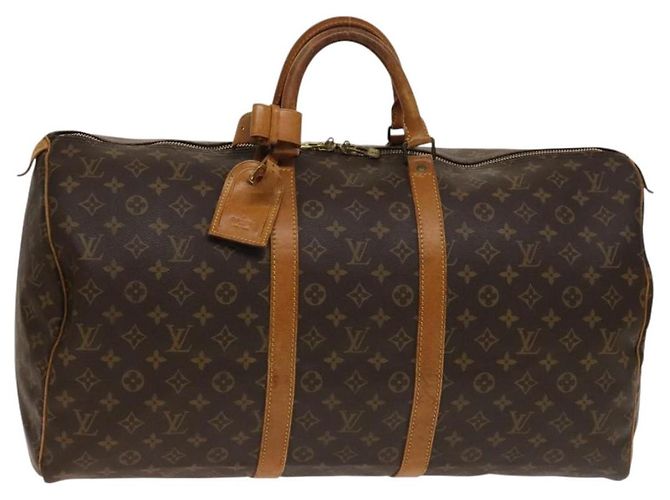 LOUIS VUITTON Bolsa Boston Monogram Keepall 55 M41424 LV Auth 140880 Monograma