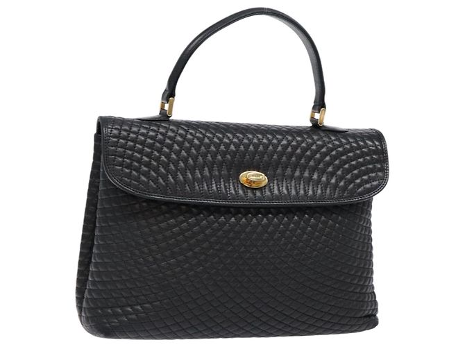 BALLY Bolsa de Mão Matelassada em Couro Ouro Preto Auth BA5149 Dourado