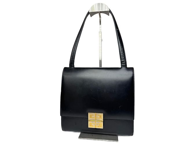 Sac en cuir verni noir Givenchy 4G vintage