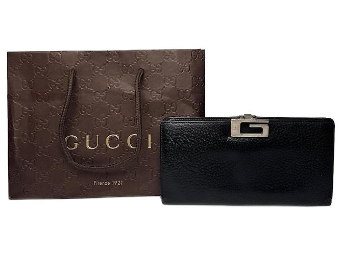 Vintage Gucci Leather Wallet Black