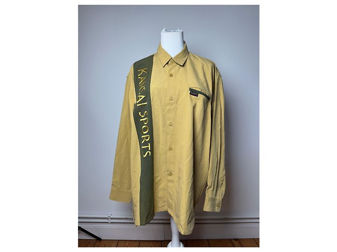 Autre Marque Camicia Vintage Kansai Yamamoto Gialla Nera L Verde