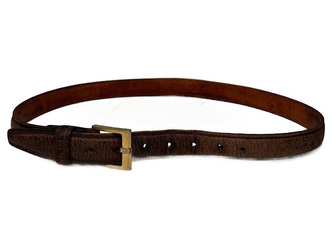Vintage Loewe Madrid Leather belt brown