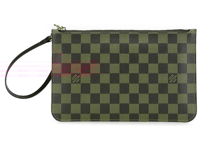 Louis Vuitton Brown Damier Ebene Neverfull Pouch MM Cloth Cloth  ref.2519533