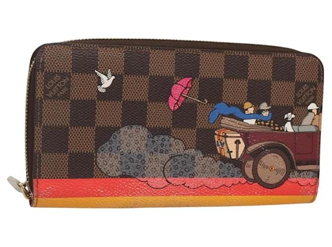 Louis Vuitton Zippy Wallet NM Damier Brown Cloth  ref.2519818
