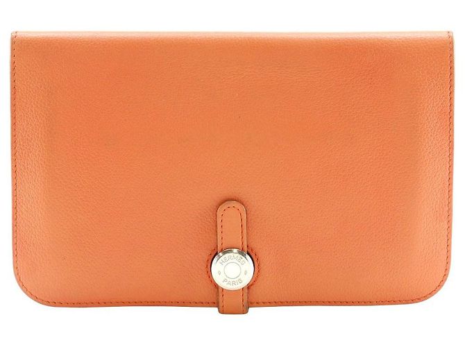 Hermès Hermes Dogon Duo Combined Wallet Leather Pink
