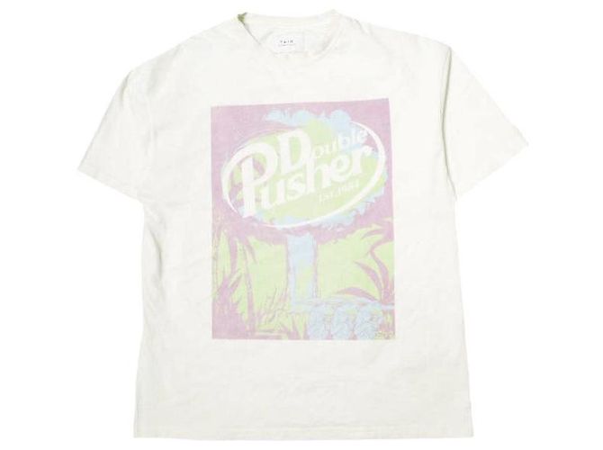 Autre Marque T-shirt in Cotone Limitato TAIN DOUBLE PUSH x ROYAL FLASH PALM DICE SST Bianco