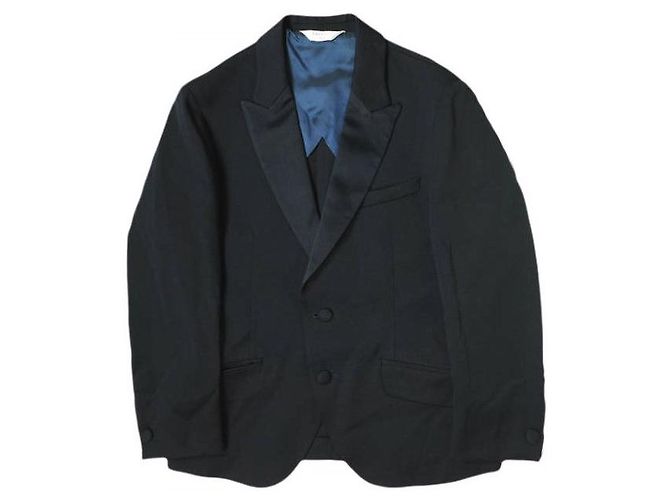 Autre Marque Blazer de lã com lapela intercambiável EDIFICE Azul Azul marinho