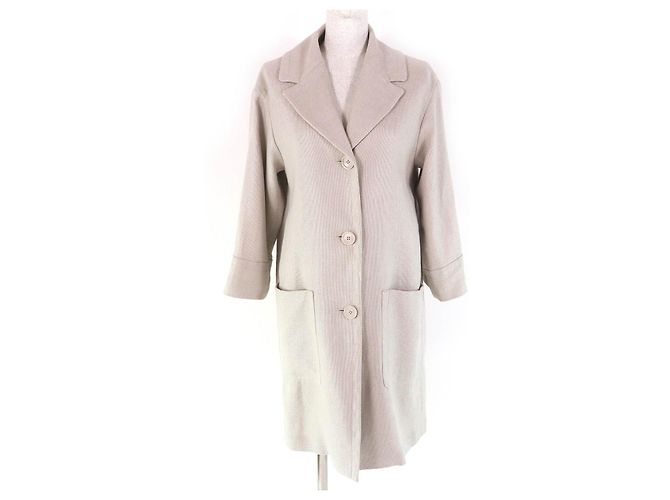 Max Mara S MaxMara DESIGN FOR EASY LIVING Linen Coat Beige