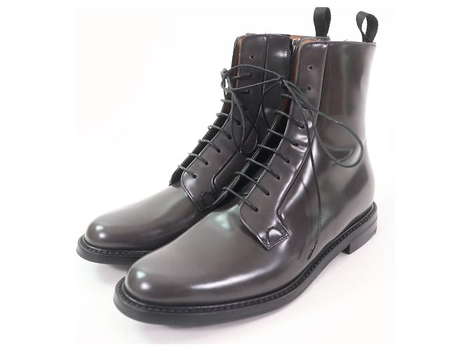 Autre Marque Botas curtas de couro Alexandra da Church's Marrom Cinza