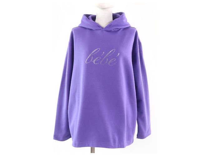 Hoodie de algodão Bebe Stone da Balenciaga Roxo