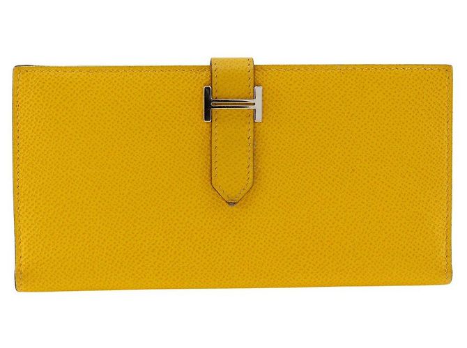 Hermès Hermes Bearn Wallet Epsom Long Yellow