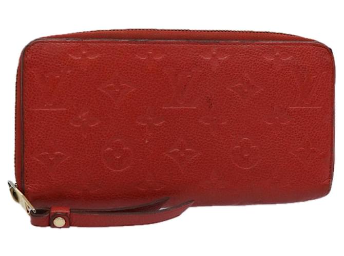 Louis Vuitton Portefeuille zippy Monogramme Empreinte Monogramme Empreinte Red Leather  ref.2520806