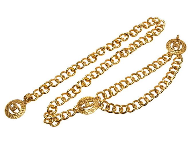 Timeless Vintage Chanel vergoldeter Kettengürtel Golden