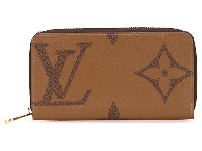 Louis Vuitton Monogram Giant Reverse Long Wallet Brown