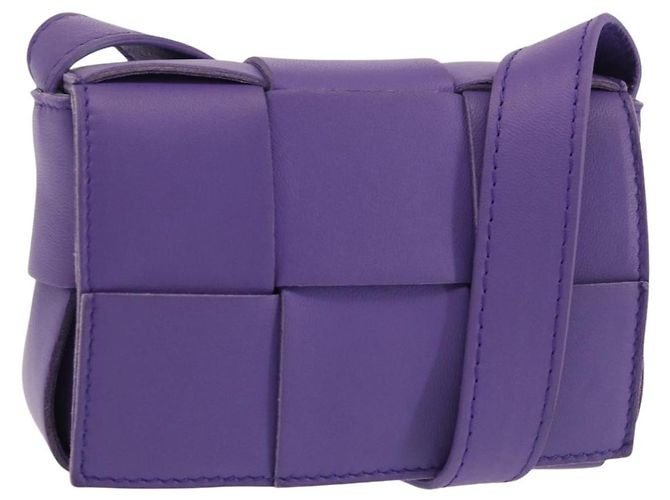 Autre Marque BOLSA CANDY MAXI INTRECCIATO DE COURO ROXA AUTH BA5953 Roxo