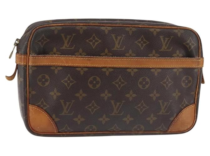 LOUIS VUITTON Monogram Compiegne 28 Clutch Bag M51845 LV Auth BA5993 Cloth  ref.2521136
