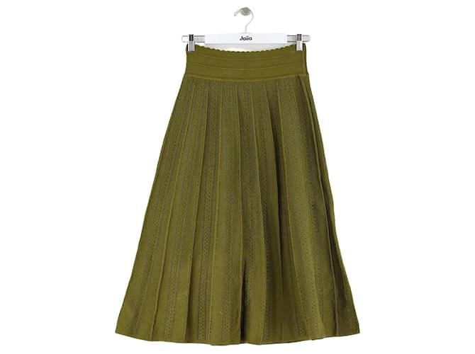 Autre Marque Khaki cotton skirt  ref.2521247