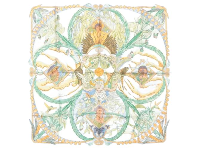 Hermès Carré 90 "AMAZONIA" Silk handkerchief in Blue  ref.2521290