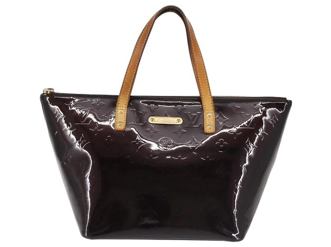 Borsa Louis Vuitton Bellevue Monogram Vernis GM Bordò