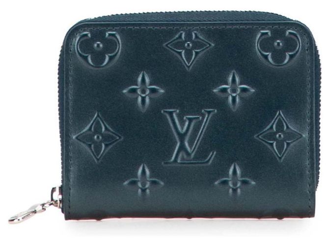 Louis Vuitton Moonogram Zippy Coin Purse Blue