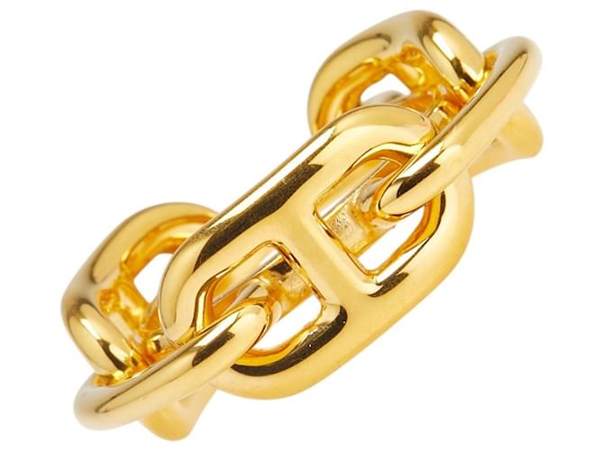 Ring Bague à Écharpe Chaine d'Ancre Hermès Doré  ref.2521428
