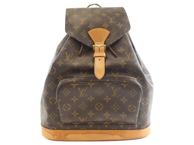 Louis Vuitton Monogram Montsouris GM Backpack Brown Patent leather  ref.2521546