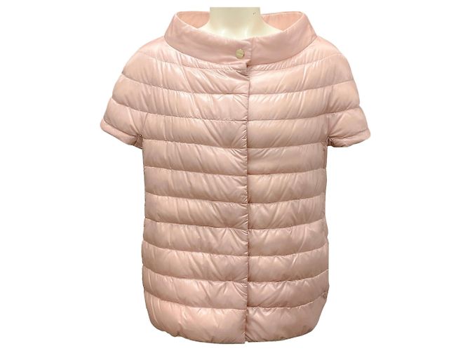 Herno Light Pink 2019 Greta Ultralight Short Sleeved Nylon Puffer Jacket