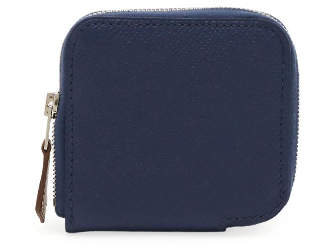 Monedero compacto mini de piel Epsom 'Azap Silk'In' de Hermès Azul