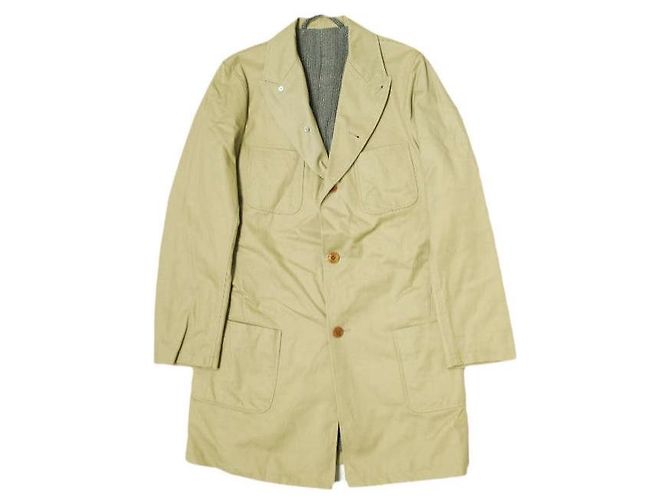 Autre Marque Abrigo de sarga de algodón Sanca × BEAMS BOY Beige
