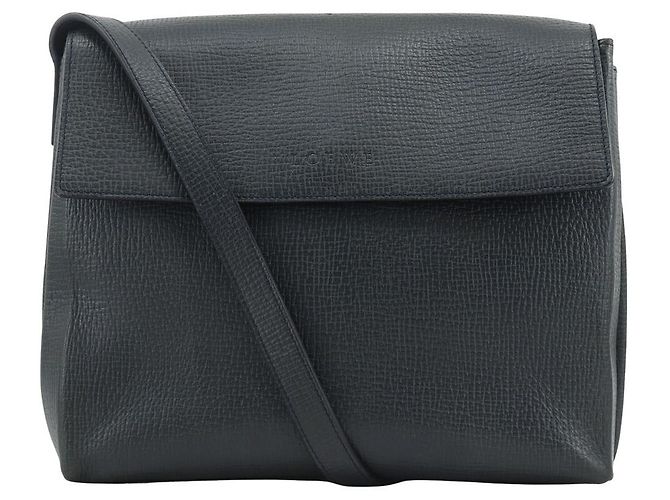 Loewe Schultertasche aus Leder mit einem Schulterriemen Grau