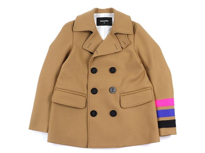 Autre Marque Cappotto in Lana Doppiopetto DSQUARED2 Beige