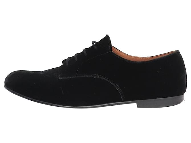 Autre Marque Black velvet lace-up shoes - size EU 40  ref.2521958