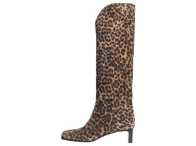 Longchamp Bota de leopardo até o joelho La Cavalière - tamanho EU 39