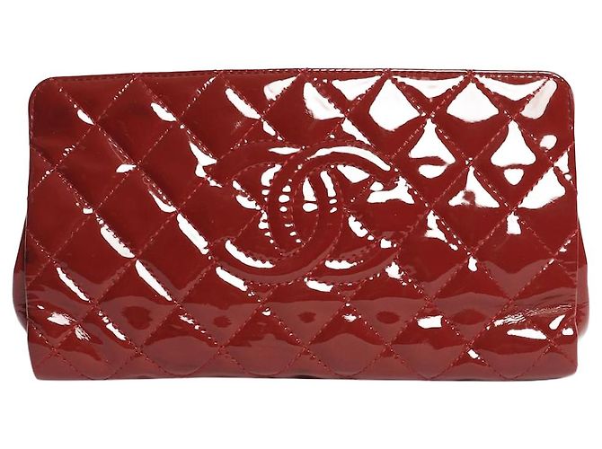 Chanel Rote 2012 patentierte gesteppte CC Timeless Clutch