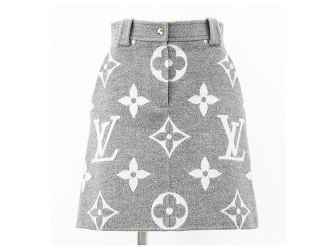 Louis Vuitton Giant Monogram Wool Silk Skirt
