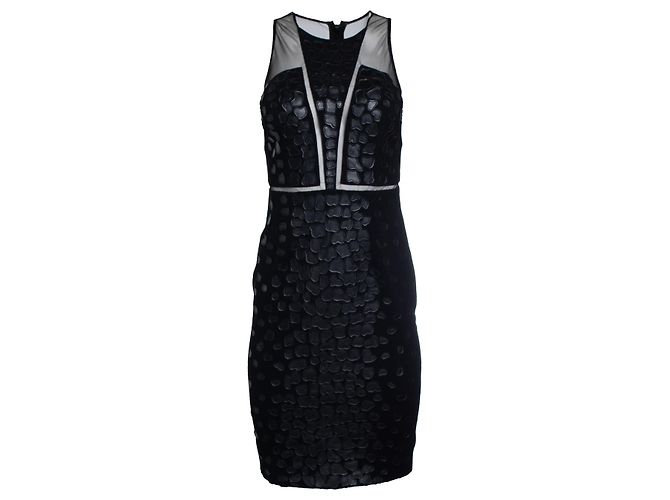Autre Marque Sachin + Babi, schwarzes Mini-Kleid mit Patches