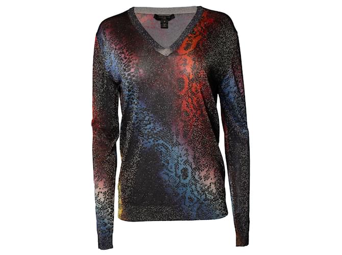 Lurex-Pullover mit Python-Print von Louis Vuitton Mehrfarben 