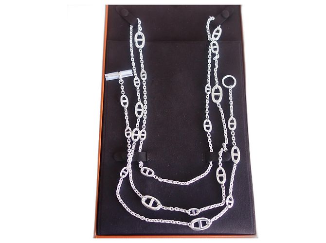 Hermès Collar Hermes Farandole 160cm Plata