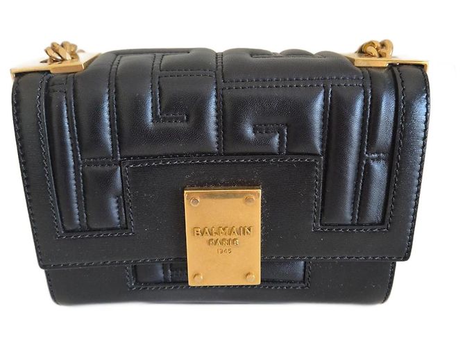Borsa a spalla Balmain 1945 in pelle nera Nero