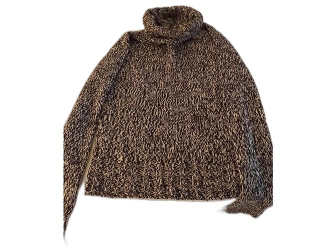 Suéter Apostrophe Gola Alta Zebra Print Seda e Cashmere M Estampa de zebra