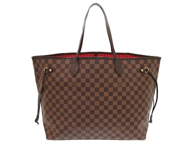 Louis Vuitton Neverfull GM Damier Ebene Tote Bag Brown Cloth  ref.2522178