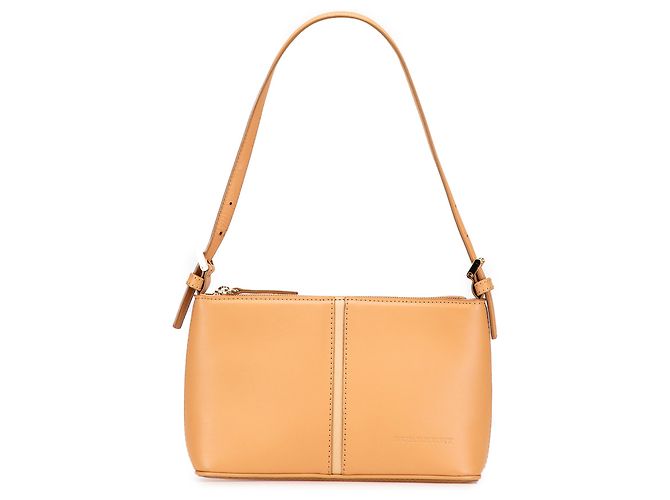 Borsa a spalla in pelle marrone Burberry Caramello