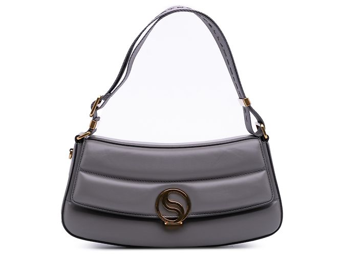 Stella Mc Cartney Borsa a Spalla Imbottita Stella McCartney Gray Alter Mat S Wave Marrone